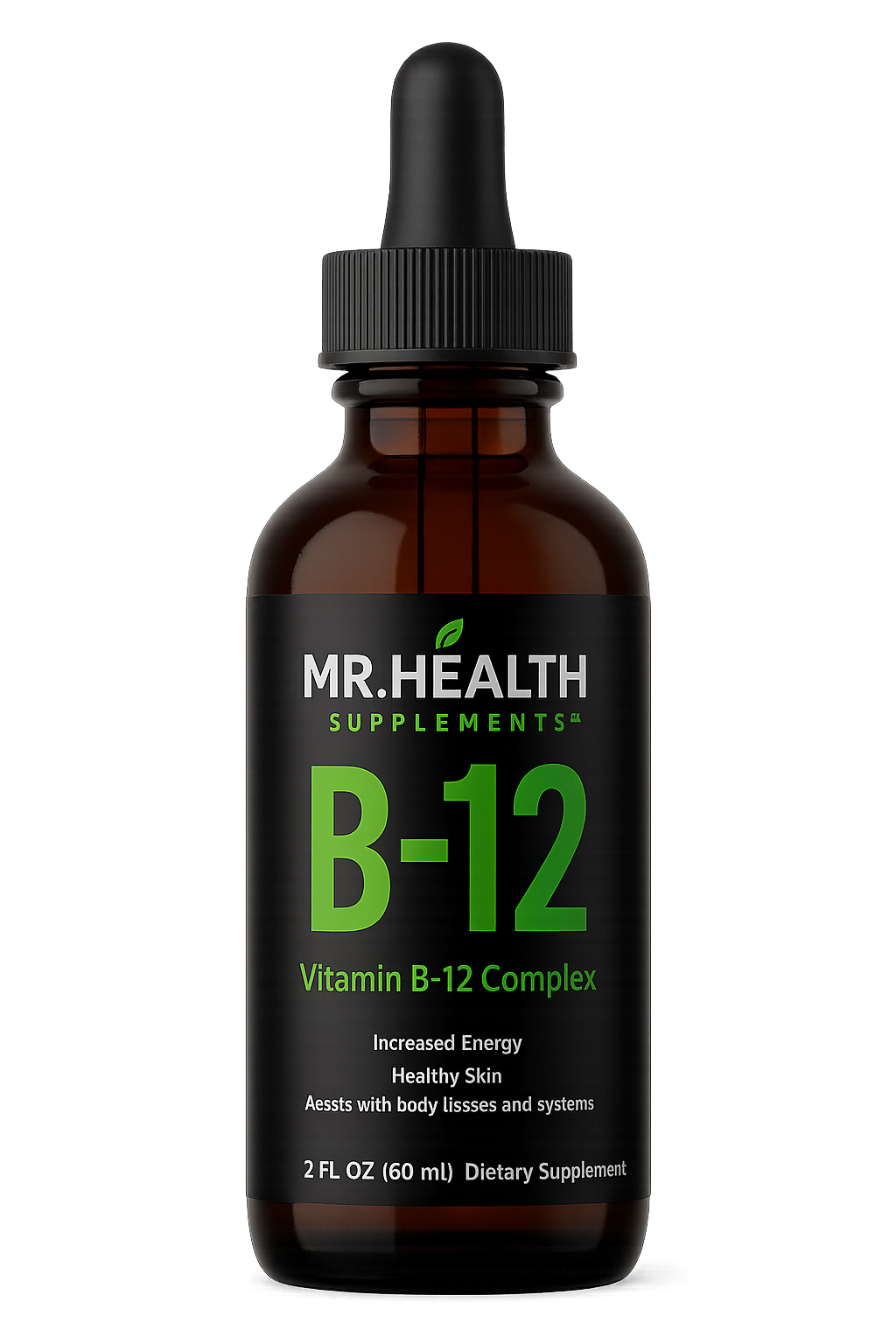 B-12 Drops 2oz – Natural Energy & Metabolism Support